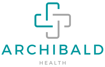 Logo of Archibald Health with a stylized teal and gray medical cross above the company name.