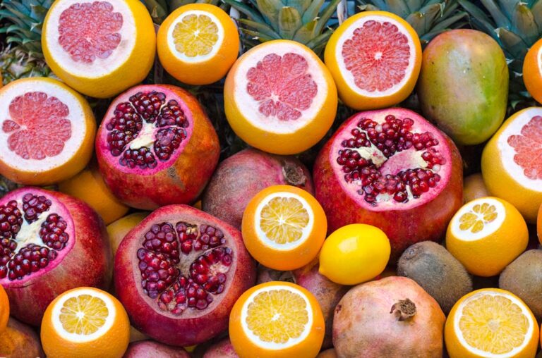 Vibrant fruits include grapefruits, pomegranates, oranges, mango. Career Development in Healthcare.